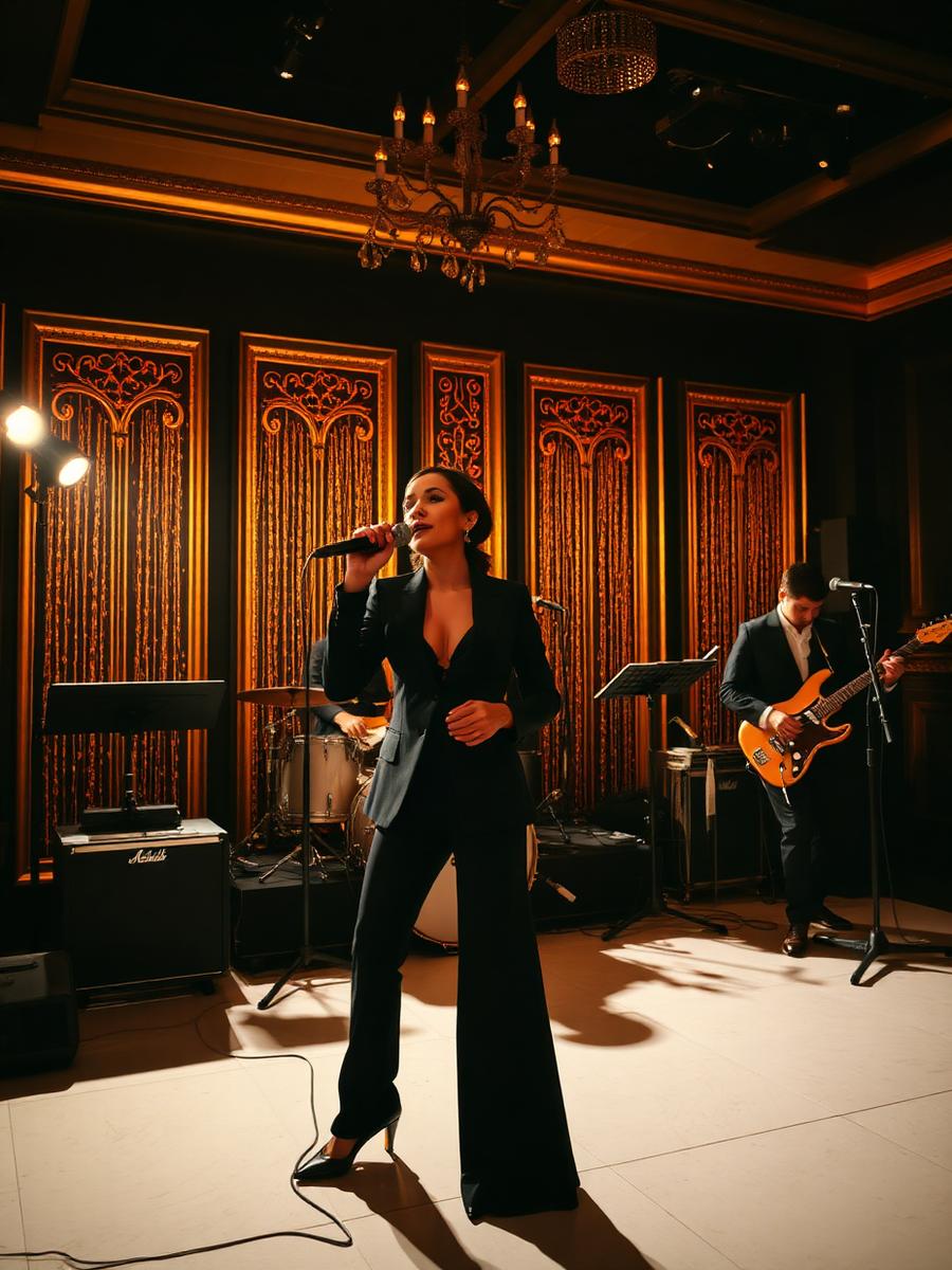 Band artist performing at a luxury event
