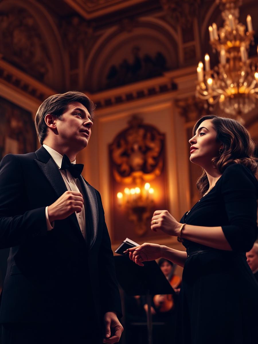 Opera artist performing at a luxury event