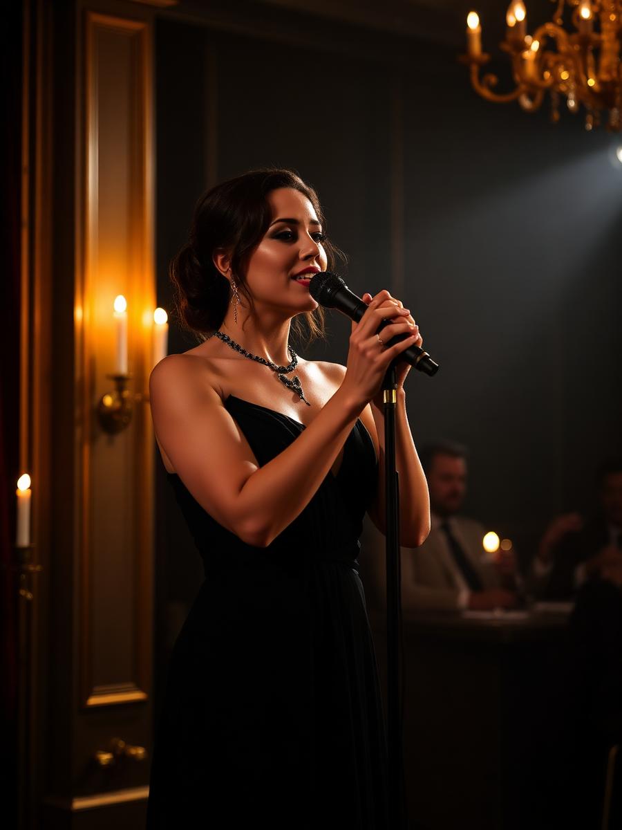 Solo Singer artist performing at a luxury event